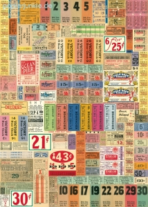 Geschenkpapier Vintage Tickets