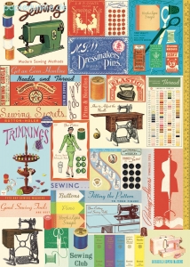 Geschenkpapier Vintage Sewing & Notions, Nähen