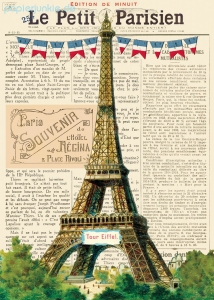 Geschenkpapier Vintage Eiffel Tower, Eiffelturm %