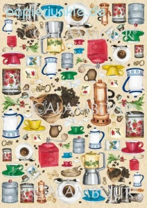 Decoupage-Papier Kaffee