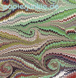 Marmorpapier Flügel, grün