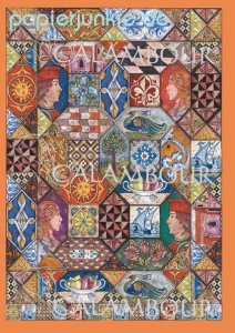Decoupage-Papier Italienische Fliesen (R*)