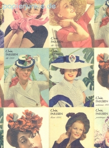 Geschenkpapier Damenhüte, 30er Jahre (R*)