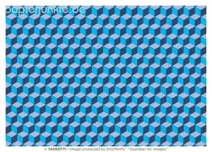 Geschenkpapier Cubi, blau (Grafiche Tassotti / R*)