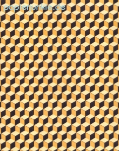 Geschenkpapier Cubi, gelb (Grafiche Tassotti)