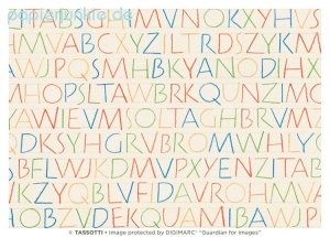 Geschenkpapier Alphabet bunt, Alfabeto policromo (Grafiche Tassotti)