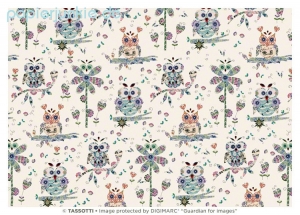 Geschenkpapier Patchwork Eulen