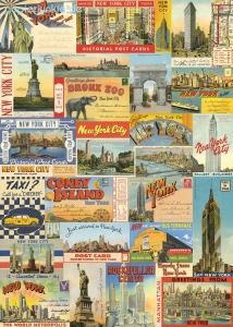 Geschenkpapier New York City Postcards