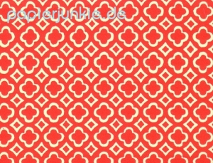 Carta Varese - Geschenkpapier Klee mit Karo, rot (R*)