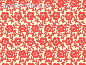 Carta Varese - Geschenkpapier Blütenstengel rankend, rot