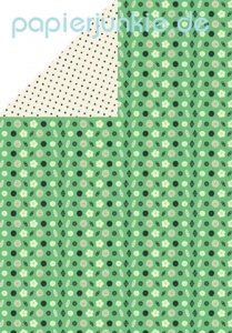 Geschenkpapier Green Button & Dots, Knöpfe (2 Bogen)