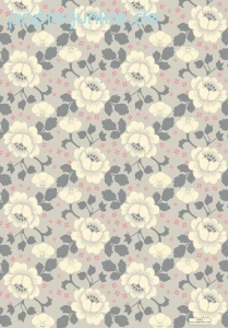 Geschenkpapier Pink & Grey Floral