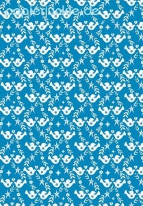 Geschenkpapier Blue Doves, Taubenpaar