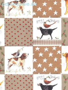 Geschenkpapier Christmas Dogs, Hunde (A*)