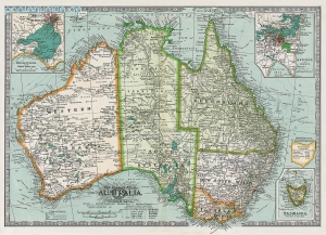 Geschenkpapier Australia Map, Australien