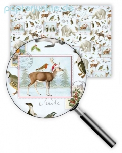 Geschenkpapier Tiere im Winter