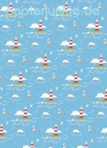 Geschenkpapier Leuchtturm, Lighthouse