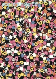 Geschenkpapier Lakritze, Licorice Allsorts