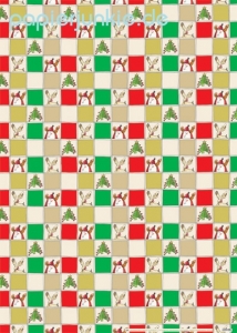 Geschenkpapier Weihnachts-Karo (A*)
