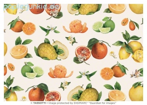 Geschenkpapier Zitrusfrüchte (Grafiche Tassotti)