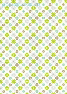 Geschenkpapier Little Pattern, weiß/grün (4 Bogen)