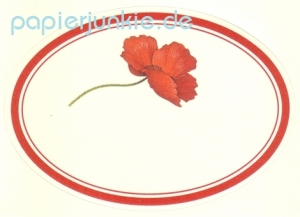 Selbstklebendes Etikett Mohnblume (Rossi 1931)