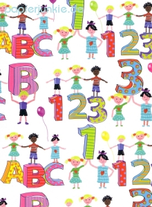 Geschenkpapier ABC & 123