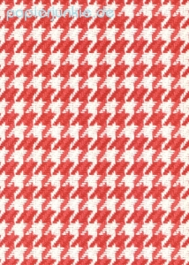 Geschenkpapier Hahnentritt rot/weiß, Pied de poule rosso (R*)