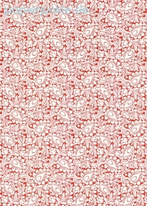 Geschenkpapier Blumendekor, Decoro rosso (Grafiche Tassotti)