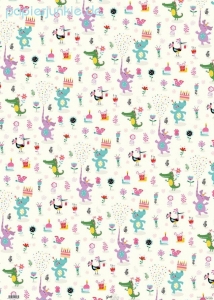 Geschenkpapier Partyanimals