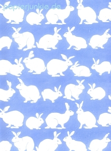 Geschenkpapier Rabbit Hutch, blau (R/F*)