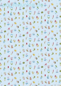 Geschenkpapier ABC, blau