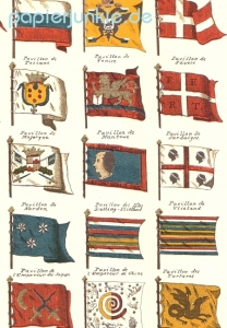 Geschenkpapier Historische Flaggen/Fahnen (R*)