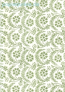 Geschenkpapier Blumen, grün/weiß (R*)