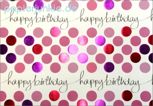 Geschenkpapier Happy Birthday, Dots