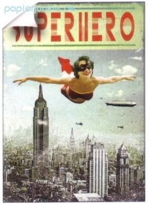 Geschenkpapier Bikini, Superhero/Superwoman