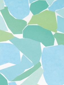 Geschenkpapier Mosaik, blau/grün (F*)