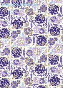 Geschenkpapier Liberty, Blumen blau (R*)
