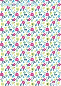 Geschenkpapier Little Dolly, Floral