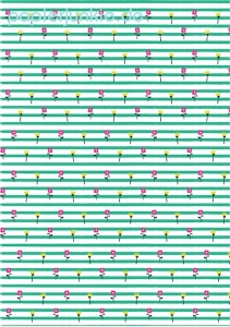 Geschenkpapier Little Dolly, Wotsit Flower & Stripe