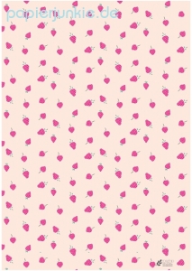 Geschenkpapier Summer Strawberries, Erdbeeren