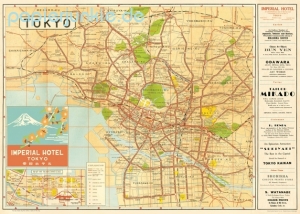 Geschenkpapier Tokyo Map, Tokio %
