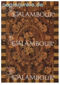 Papier für Decoupage, Trompe loeil, Holzintarsien, Blumen