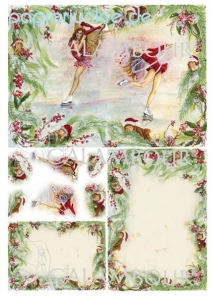 Decoupage-Papier Eislaufprinzessin