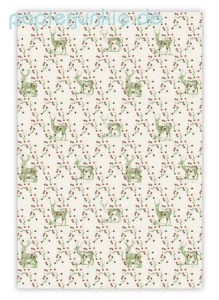 Geschenkpapier Beeren mit Rotwild