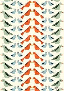 Geschenkpapier Birds Facing