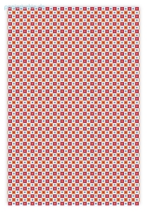 Geschenkpapier Karos, orange/blau