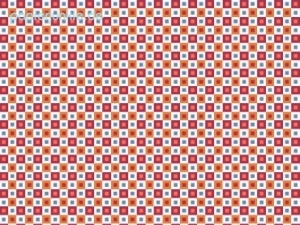 Geschenkpapier Karos, orange/blau
