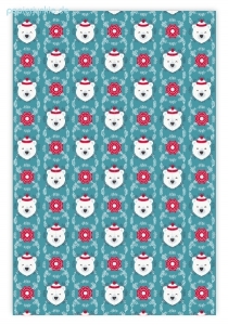 Geschenkpapier Eisbär & Stern, blau