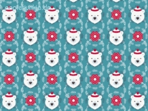 Geschenkpapier Eisbär & Stern, blau